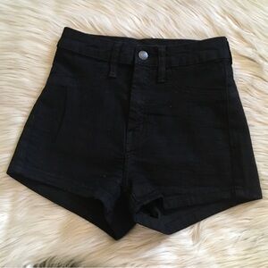 Black denim jean shorts Wild Fable size 00 0 24 25 XS